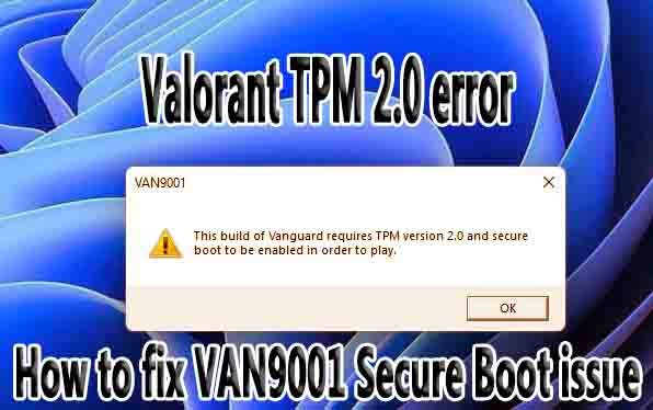 Valorant TPM 2.0 error